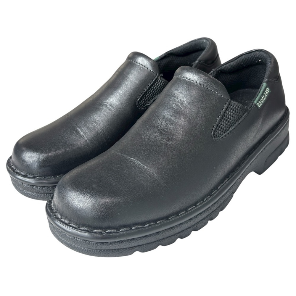 Eastland Womens Newport  Chunky Oxford Shoes Black Leather Size 6.5 Style #3181